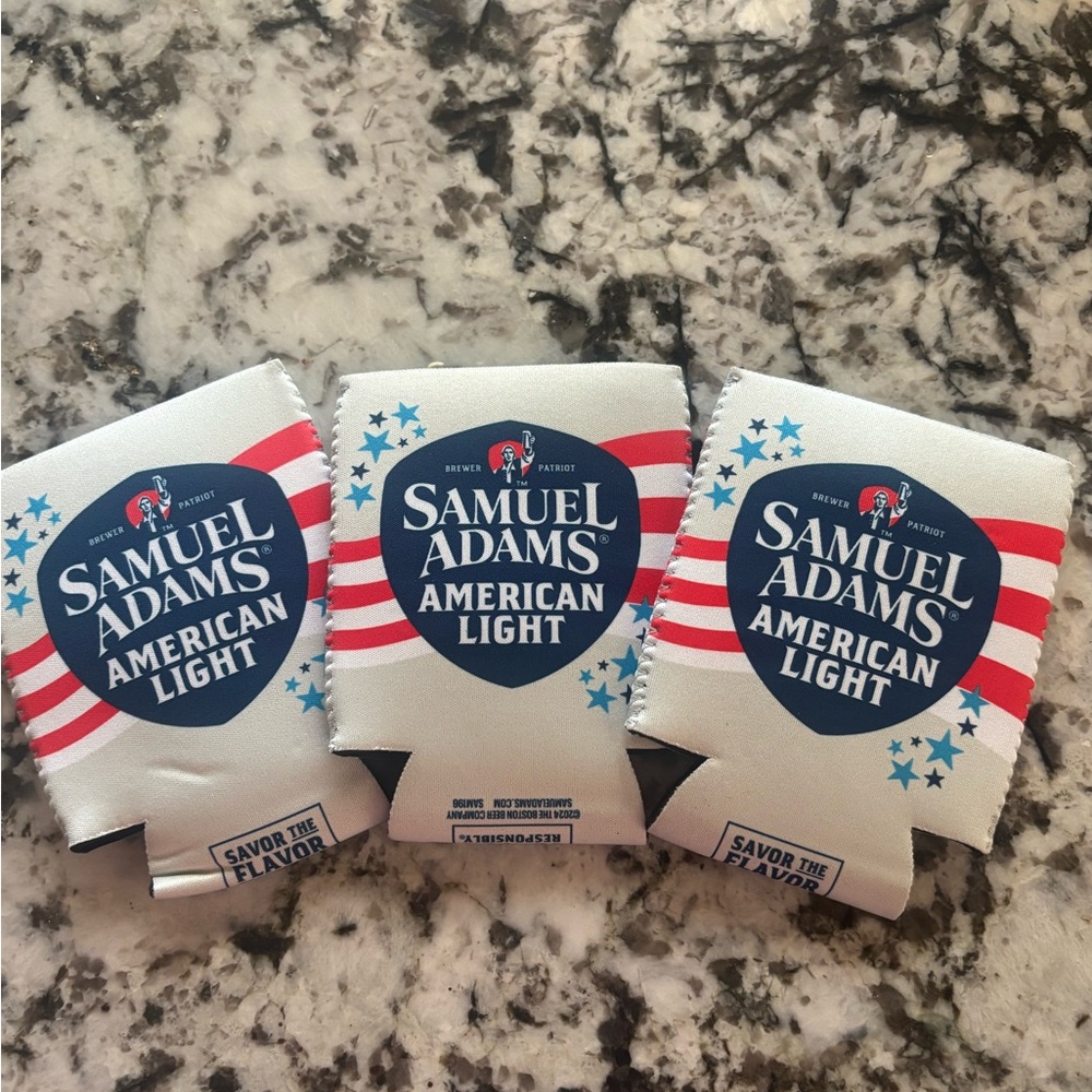 3 Samuel Adams American Light Koozies